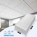 Art3d 12-Pack Drop Ceiling Tiles 2x4 Ft, PVC Decorative Ceiling Covering Panels for Basement Kitchen Bathroom, 24x48 Inch, Cover 96 Sq. Ft, Smooth White