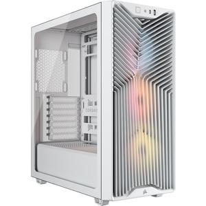 CORSAIR 3200D RS ARGB Mid-Tower PC Case – 3X RS120 ARGB PWM Fans Included, GPU Anti-sag Stabilization Arm, ASUS BTF, MSI Project Zero, Gigabyte Project Stealth – White