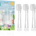 Papablic Replacement Toothbrush Heads - 4 Count | Compatible BabyHandy & Toddler Sonic Electric Toothbrushes (18-36 Months)