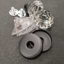 Glass Dummy Door Knobs Interior,Inactive Matte Black Vintage Crystal Dummy Door Knobs for Hall and Closet (2 Pack)