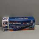 Truck Car Toys for 3, 4, 5, 6, 7, 8 Years Old Kids, Carrier Truck Race Track Toys, Foldable Transport Car Toys with 2 Foldable Race Tracks, 6 Metal Cars, Birthday Gifts for Toddler Boys Girls