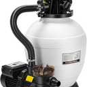 VIVOHOME Sand Filter Pump with 1/2 HP Motor, 2640 GPH w/Timer for in/Above Ground Pools up to 14,000 Gallons, 7-Way Valve with 55-Pound Sand Capacity