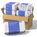 PoeticEHome Soft Face Towel - Extra Thick Cotton Tissue Biodegradable | Disposable Dry Wipes for Facial Cleansing & Makeup Removing (1 Count (Pack of 640))