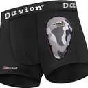 Davion Baseball Cup Youth Boys Underwear with Protective Athletic Cup for Boys, Soft Sports Protection for Baseball Football, 2-Pack Size M