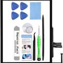 for iPad 6 (6th Gen 2018) A1893 A1954 Screen Replacement Glass Touch Digitizer Repair Kit with Home Button & Tools - Only for iPad 6 6th Generation (Black)