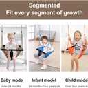 2 -in- 1 Toddler Swing. Swing Seat for Kids with Adjustable Ropes, for Kids Heavy Duty Rope Play Secure Children Swings Set, for Outdoor Indoor, Backyard. Upgrade Product (Light Brown)