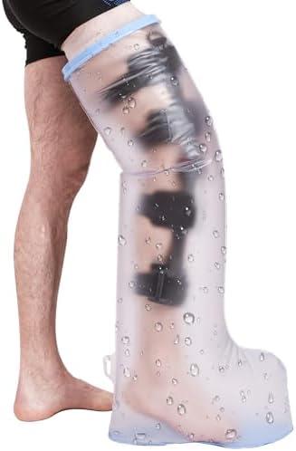 Waterproof Cast Covers for Shower Leg - Extra-Large Cast Protector for Adult with Non-Slip Bottom，Reusable Sleeve, Wound Cover For Bandage, Knee Brace, Foot Boot Shower & Swimming After Surgery