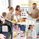 6 Pack Reusable Snack Containers with Lids, 2-Compartment Snackle box, Reusable Snack Packs Container for Meal Prep, Food Storage On-the-Go Snacking for Picnic, Work, Travel