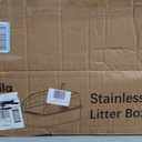 Stainless Steel Litter Box 2 Pack, XL Extra Large Cat Litter Box with High Sides & Anti-Leak, Jumbo Metal Litter Pan for Multi-Cat Homes, Non-Stick Easy Clean Odor Control for Big Cats