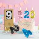 BEAN LIEVE 2.76 Inch Rose Gold Number Candles 3 - Diamond Birthday Cake Candles with Metallic Finish for Party, Anniversary, Graduation Decorations.