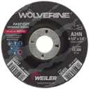 Weiler 56457 4-1/ 2" X 1/ 4" Wolverine Type 27 Grinding Wheel, A24N, 7/ 8" A.H.