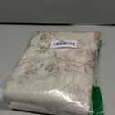 jinchan Floral Kitchen Curtains 54 Inch Linen Tier Curtains Farmhouse Cafe Half Window Drapes for Small Windows Light Filtering Taupe on Beige for Living Room Bathroom Back Tab 2 Panels