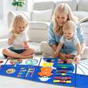 Whale Montessori Busy Board Toddler Busy Board, Activities Foldable Montessoris Toys for 3+ Years Old Wall Panel