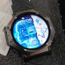 SW8(Black) 1.39" Stylish Smartwatch for Men, Bluetooth Calling, AI Voice Assistant, 107 Sport Modes, 3ATM Waterproof, Fashionable Design, Compatible with Android/iOS