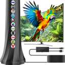 2025 TV Antenna, Antenna for Smart TV with 360 Signal Booster Reception, HD Antenna for Local Channels 2500+ Miles Range, Digital Antenna Indoor Supports 4K 8K 1080p TVs-Portable Antenna 25FT Coax Cable