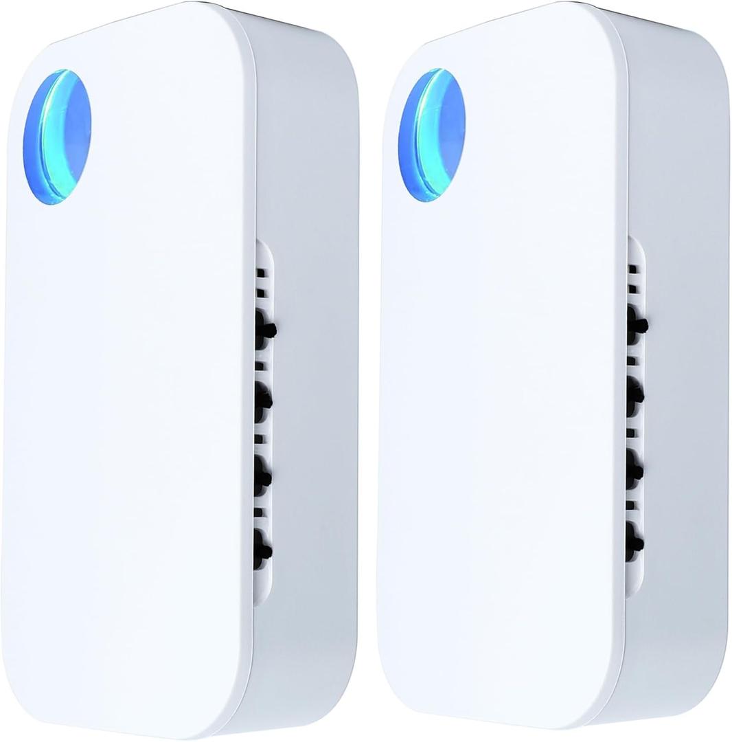 2026 New Upgraded Plug In Ionic Air Purifier with 4 Negative Ion Outlet, Small Air Ionizers for Home,Quiet Operation Air Freshener Mobile Air Cleaner for Bedroom,Living Room,Bathroom(2)