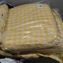 NSNLGSGC Yellow Ruffled Plaid Gingham Standard Size Pillow Shams 20"x26", Set of 2 Taupe Checked Pre-Washed Microfiber Farmhouse Pillowcases for Bed/Sofa (20"x26", Yellow Gingham), 4 Pcs