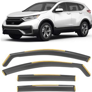 Shatterproof in-Channel Window Rain Guards for Honda CRV 2017-2022, Window Deflectors, Window Visors for Car, Vent Deflector, 4pcs