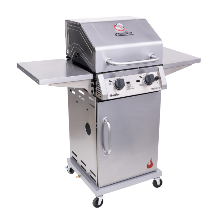 Char-Broil® Performance Series™ Amplifire™ Infrared Cooking Technology 2-Burner Cabinet Propane Gas Stainless Steel Grill Silver