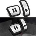 DLOVEG Car Brake Accelerator Pedal Cover Compatible for 2021 2022 2023 2024 Volkswagen ID.4 ID4 Accessories Anti Slip Foot Pedal Stainless Steel