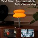 Glivpny Mushroom Lamp Table Lamp for Night Stands,Mid Century Modern Desk Lamps for Bedroom, Vintage Dimmable Bedside Small Cute Lamps, Cool Aesthetic House Warming Gifts New Home Decor (Orange)
