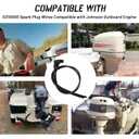 0310000 Spark Plug Wires (7mm 30" Long) Compatible with Johnson Outboard Engine(2Pcs)