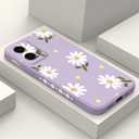 LEECG for Motorola Moto G 5G 2024 Case, Flower Pattern Slim Case Soft Silicone Protective for Moto G 5G 2024 Phone Cover, Daisy Purple