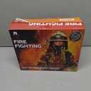 Fireman Costume for Kids, 10 Pcs Firefighter Costume with Toy Accessories Set, Fireman Role Play Outfit Toys, Kids Firefighter Dress Up Clothes, Halloween for Boys Toddlers Ages 3 4 5 6 7