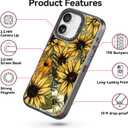 Bouvardia for iPhone 17 Case, Compatible with Magsafe, Cute Girly Design for Women, Shockproof & Aesthetic, Floral Theme - Sunflowers
