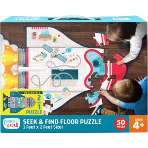 Chuckle & Roar Educational 50 PC Floor Puzzle Spaceship Edition