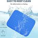 MICROCOSMOS Summer Cooling Mat & Sleeping Pad- Water Absorption Top, Materials Safe, Easy Carry, EZ Clean. Keep Cooling for Pets, Kids and Adults.(Navy Blue, 59" x 40")