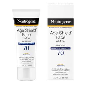 Neutrogena Age Shield Anti-Oxidant Face Lotion Sunscreen with Broad Spectrum SPF 70, Oil-Free & Non-Comedogenic Moisturizing Sunscreen to Prevent Signs of Aging, 3 fl. oz (3 Fl Oz (Pack of 1))