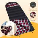 POEPORE Flannel Sleeping Bag Cotton 0 Degree Cold Weather for Adults XXL Sleeping Bag 4 Season Big and Tall with Compression Sack