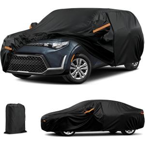 for Kia Soul Car Cover 2009-2025, All Weather Car Cover Custom fit for Kia, Full Exterior Cover for Snow Rain Dust Hail Leaves Bird droppings Protection