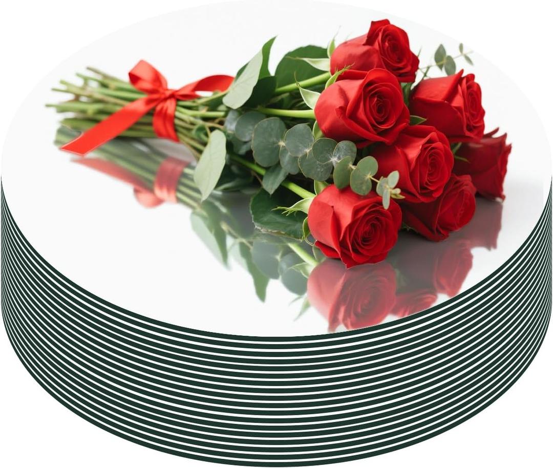 18PCS Round Mirror Trays, No Glass Acrylic Mirror Centerpieces for Table Candle Plate Circle Wall Mirror Tiles for Table Centerpieces Crafts Wedding Christmas Party Decorations (12inch/30cm)