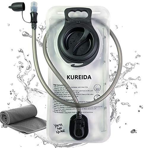 KUREIDA Hydration Bladder 2L-3L,Leak Proof Water Reservoir,BPA Free,Wide Opening, Military Water Bladder Combined with Hydration Backpacks for Biking Hiking Running Camping Climbing.
