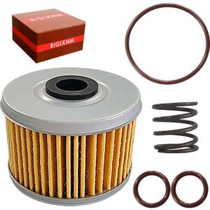 Oil Filter with Spring O-Ring Fit for FourTrax Sportrax 300 400 TRX300X Rancher 350 420 Foreman 450 500 520 Pioneer 500 520; 15412-HM5-A10 Motorcycle Oil Filter