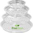TRUEDAYS 20 Pack Plant Saucers (6 inch / 8inch / 10inch / 12inch) Clear Plant Saucers Flower Pot Tray Excellent for Indoor & Outdoor Plants