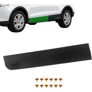 Front Left Door Lower Side Body Molding Panel Cover Trim with Retainer Clips for Ford Escape 2013 2014 2015 2016