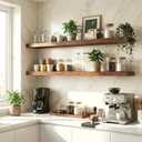 40 in Floating Shelves for Wall Decor Color Walnut, Pack 2