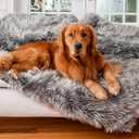 PupProtector Waterproof Throw Blanket for Dogs and Cats, Pet Blanket Cover for Couches, Sofas, Beds, Car Seats, Furniture, Calming Soft Faux Fur, Charcoal Grey, Large (80" L x 62" W)