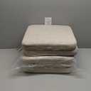 Chair Cushions, 2" Thick Dining Chair Pads with Ties and Removable, Machine-Washable Cover, Set of 6, Beige 16" x 16" x 2" ( Beige )