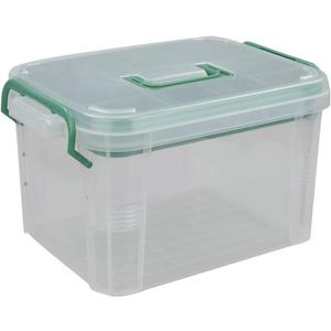 Large Family First-Aid Box, Clear Medicine Storage Box with Tray