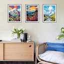 DOZEEZOP 3 Pack 5D Diamond Painting Kits for Adults, Diamond Art Kits for Adults Beginners of All Ages, Round Full Drill Arts and Crafts Gems Home Wall Decor 12x16 Inches Landscapes