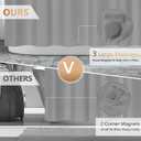 Seenus Light Grey Fabric Shower Curtain Liner with 3 Large Magnets, 72 x 72 inch Waterproof Cloth Shower Liner Washable, Neutral Gray Bathroom Shower Curtain for Hotel