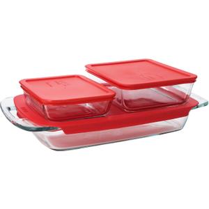 Pyrex Easy Grab 3-Quart Oblong Baking Dish (6 PC Set)