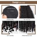 Afro Curly Headband Wig Half Wig Kinky Curly Wigs for Black Women, 180% Density Wear and Go Glueless Wig with Unique Bouncy Curls in the End, Synthetic Hair Headband Wigs(#1B Black, 22 Inch)