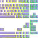 Ranked Pudding v2 PBT Keycaps | 145 Double Shot Translucent ANSI US & ISO Layout | OEM Profile for Full Size, TKL, 75%, 65% and 60% RGB Mechanical Gaming Keyboard (Lavender)