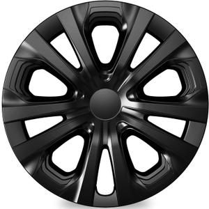 4-Pack Hubcaps Compatible with Toyota Prius 2019-2022, Prius Prime 2020-2022, Corolla Hybrid 2020-2024, 15 inch 15" Steel Wheel, Wheel Covers Skins, Snap On Tire Cover (Bright Black)