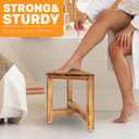 ENKEZI Shower Foot Rest 12 in - Shower Stool for Shaving Legs, Small Corner Bathroom Bench Suitable for Small Shower Spaces - Bath Seat, Spa Foot Rest Shaving Stool Corner